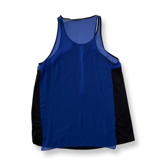 Helmut Lang sheer cobalt and liquid black top size S - Picture 2 of 3